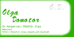 olga domotor business card