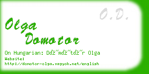 olga domotor business card